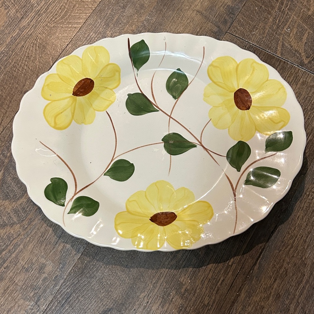 Blue Ridge Southern Potteries Ridge Daisy platter and Serving Bowl Hand Painted - Picture 8 of 10